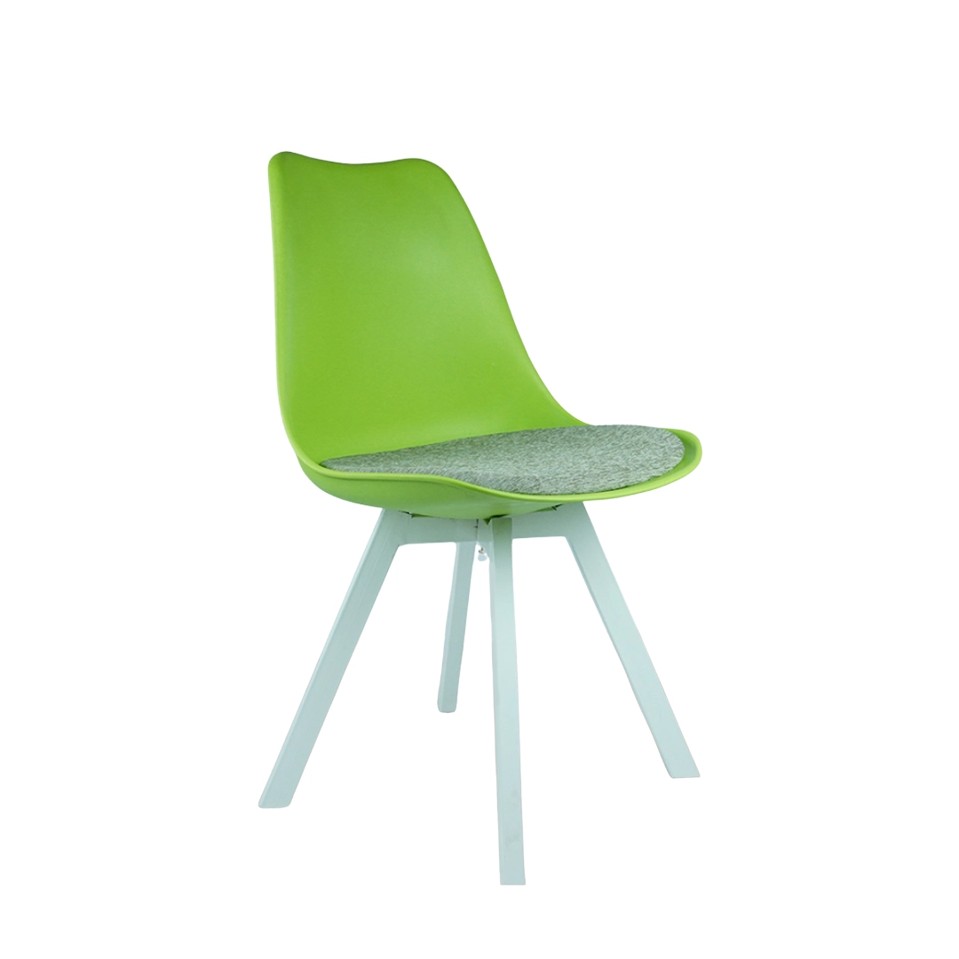 Heavy Duty Tulip Chair White Stand - Green
